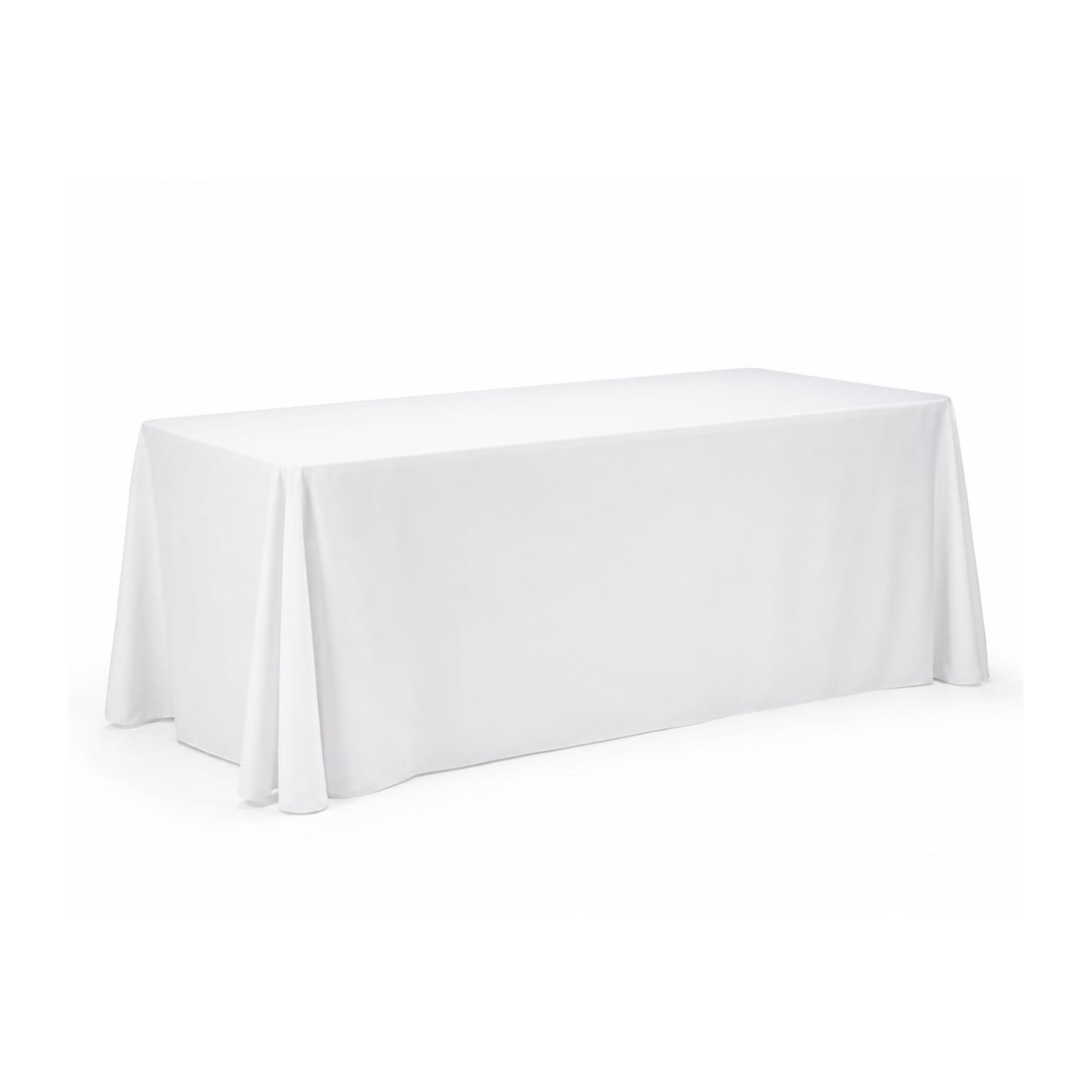 Bílý splývavý ubrus na obdélníkový stůl 183 x 76 cm