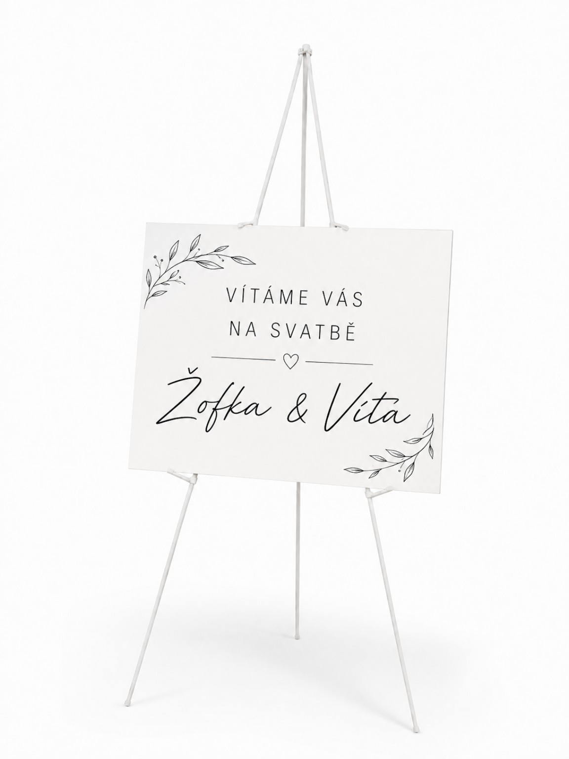 Vítací svatební stojan s plexisklem
